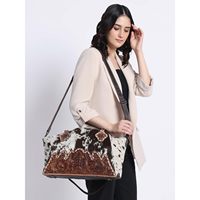 Sac fourre-tout polyvalent en cuir tressé à la main pour femme Merbaa, en cuir de vachette, avec bandoulière réglable, design Hairon fait main