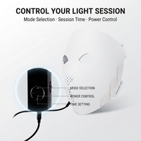 Masque LED rechargeable pour soins de la peau avec séances réglables de 5, 10 et 15 minutes pour usage domestique