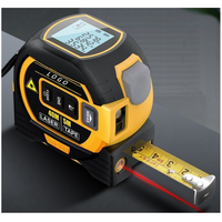 Mètre laser haute précision 2 en 1, 40 m, ruban d'acier de 5 m, écran LCD de 16 pieds, ruban à mesurer numérique facile à lire, rétractable