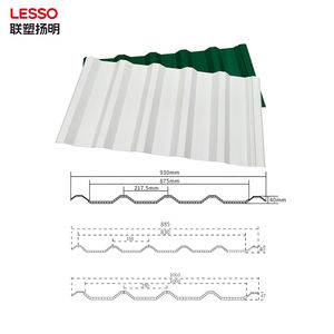 Tuiles de toit <span class=keywords><strong>Lesso</strong></span> Structure à deux couches avec couches d'isolation anti-vieillissement Panneau de toit composite creux en UPVC - Product Image 6