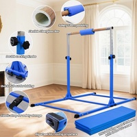 Barra de Gimnasia Plegable Multifuncional Ajustable en Longitud y Altura para Práctica Juvenil, Equipamiento de Gimnasia para el Hogar y Clubes