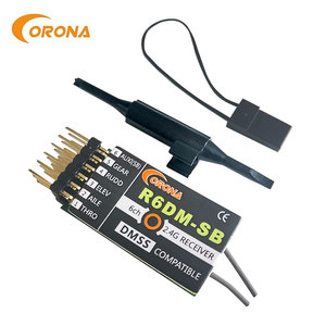 Corona R6DM 6ช่อง JR <span class=keywords><strong>dmss</strong></span> เข้ากันได้ตัวรับสัญญาณ RC 2.4GHz วัสดุพลาสติกและโลหะ - Product Image 2