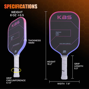 Paleta de Pickleball de Fibra de Carbono Lisa para Interiores y Exteriores, Diseño Popular, Venta al Por Mayor de Fábrica, USAPA GEN 5 - Product Image 4