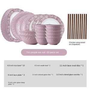 Sáng tạo mới Pháp nổi màu tím gốm bộ đồ ăn bao gồm cup Kit - Product Image 5