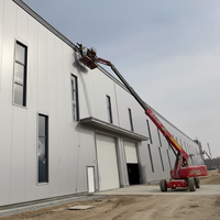 Estructura de Acero para Almacenes Ligeros, Talleres, Fábricas Industriales, Edificios Prefabricados con Estructura Metálica en Forma de H, de Gran Vano, para Logística y Alimentos