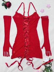 Atasan Halter Seksi Bergaya Prancis dengan Jaring dan Pesona Misterius serta Set Lingerie Transparan yang Membentuk Tubuh - Product Image 5