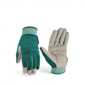 Guantes de Trabajo de Jardinería de Punto con Palma de Cuero, Ambidiestros, Resistentes a la Abrasión, Equipo de Protección para las Manos - Product Image 2