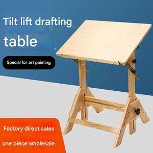 Tavolo da <span class=keywords><strong>Disegno</strong></span> Regolabile in Legno di <span class=keywords><strong>Faggio</strong></span>/Pino con Piano Inclinabile per Pittura, Schizzi e Lavori di Design - Product Image 2