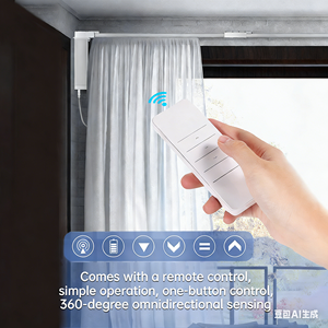 Moteur de rideau intelligent WiFi Tuya SIXWGH à enroulement dissimulé, conception coulissante, charge de 60 kg, moteur DC ultra-silencieux, compatible Alexa Google <span class=keywords><strong>Home</strong></span> - Product Image 3