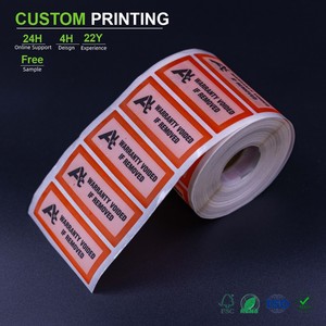 Autocollants de sécurité personnalisés pour produits numériques, étiquettes rectangulaires colorées pour logiciels, rouleaux d'autocollants de sécurité pour fournitures de bureau - Product Image 1