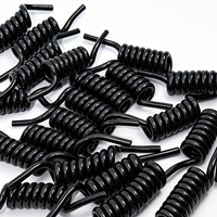 Cable Espiral Plano de PU Personalizable de 1-30 Núcleos, Conductor de Cobre Libre de Oxígeno, Alta Flexibilidad, para Instalaciones Aéreas