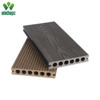 Chine wpc composite plancher pont extérieur wpc pont anti-rayures 3d gaufré planche de terrasse
