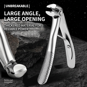 Coupe-ongles en acier inoxydable, à grande ouverture incurvée, résistant aux bris, pour salon et usage domestique - Product Image 1