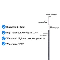 Kabel Pigtail SMA Female ke UFL RF1.13 yang Dapat Disesuaikan, Polarisasi Vertikal, Tahan Air, Jumper Koaksial RF untuk Router WiFi Modul GPS