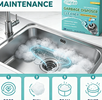 Tablettes nettoyantes pour broyeurs de déchets : Mousse micro-bulles qui s'étend dans les espaces étroits, dissolvant les films et la saleté des parois intérieures des broyeurs.