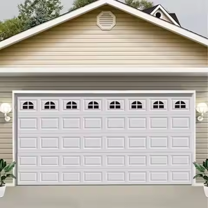 Vente en gros <span class=keywords><strong>de</strong></span> <span class=keywords><strong>porte</strong></span> <span class=keywords><strong>de</strong></span> <span class=keywords><strong>garage</strong></span> traditionnelle américaine 16x7 Panneau sandwich en acier lisse affleurant Design moderne Fini <span class=keywords><strong>Volet</strong></span> <span class=keywords><strong>roulant</strong></span> automatique - Product Image 2