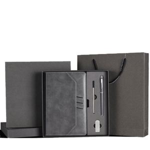 Luxury Business Gifts Box Set A5 <b>Notebook</b> With Pen Gift Set USB Flash Drive Office Corporate Luxury Promotional Gift Set - Product Image 3