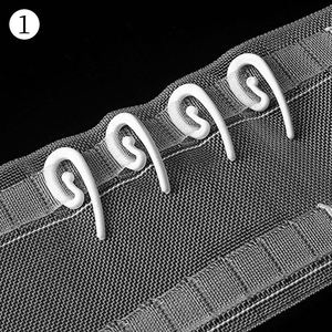 Crochet blanc pour rideau pliable en POM de haute qualité et écologique - Product Image 4