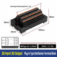 Customized 10 in 10 Out Push in Terminal Block Module 0.2-1.5mm² 300V for Railway Signaling Generator and UPS Backup
