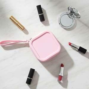 Custom Logo Fashion Cosmetic Silicone Mini Square Storage <b>Bag</b> Portable Waterproof Zipper Pouch for Earphones <b>Cables</b> - Product Image 1