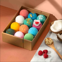 Bombes de bain moussantes de luxe bio personnalisées avec logo et forme, au beurre de karité hydratant, à la lavande, à la vanille et au magnésium, pour le soulagement du stress