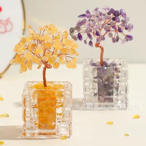 <b>Crystal</b> <b>Tree</b> Magic Cube Glass Base 5cmx11cm Home Decoration Ornament - Product Image 2
