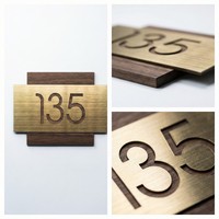 Plaque de numéro de chambre d'hôtel personnalisée, signalétique de chambre en acrylique, aluminium, acier inoxydable, signalétique de porte de chambre d'hôtes