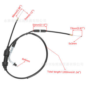 สายคันเร่งยามาฮ่า พีดับเบิลยู 50 05-0188 สำหรับอะไหล่รถจักรยานยนต์ออฟโรดสายควบคุมลวดเหล็ก - Product Image 3