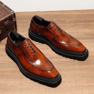 Zapatos Casuales de Cuero Genuino para Hombre, Diseño Moderno 2026, Punta Cerrada, Impermeables, Marca Original - Product Image 1