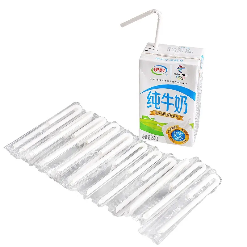 Hot Selling Wettbewerbs fähiger Preis OEM Akzeptieren Sie Milch u Biegung Papier Stroh Milch Stroh Box Milchsaft beutel Stroh Factory Supply