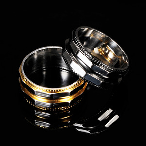 Stainless Steel <b>Ring</b> 8MM Spike Edge Geometric Shape Unisex Fashion Jewelry Gift - Product Image 2