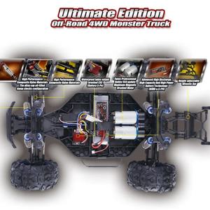 SJY-8036 1/8 Auto a Control Remoto de Alta Velocidad a Prueba de Agua, Camioneta Monstruo con Doble Motor, Control Remoto de Largo Alcance - Product Image 5