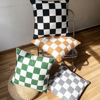 Housse de coussin en damier nordique décorative pour la maison, nouveau Design géométrique, taie d'oreiller à carreaux