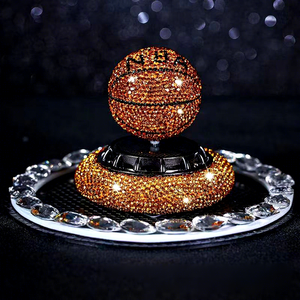 <b>Car</b> Perfume Basketball Solar Diamond Rotating Resin Dashboard Aromatherapy <b>Decor</b> Ocean Fragrance Blue White Red Gold - Product Image 4