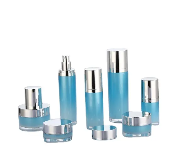 Acryl Airless Pump Flaschen Zylinder runde Hautpflege Verpackung 30 g50g kosmetische Creme Gläser 15 ml30ml50ml Lotion behälter