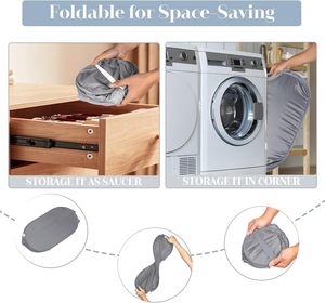 Meilleure vente maille pliable Pop up paniers à <span class=keywords><strong>linge</strong></span> <span class=keywords><strong>salle</strong></span> <span class=keywords><strong>de</strong></span> <span class=keywords><strong>bain</strong></span> empilable vêtements sales organisateur poche latérale poignées Style stockage - Product Image 2
