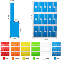 Étiquettes de cordon transparentes, étiquettes imprimées colorées et imperméables, matériau résistant aux déchirures, Flexible, Identification pour imprimante Laser, 50 pièces
