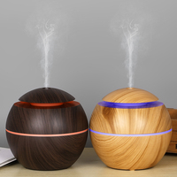 Diffuseur d'aromathérapie électrique portable de 200 ml, humidificateur à ultrasons USB, type bois, huile essentielle LED 7 couleurs, usage domestique, faible consommation