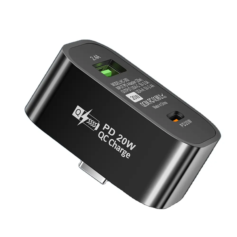 새로운 도착 PD 20W 고속 충전 어댑터 USB C에서 유형 C pd 및 iPhone 충전을위한 USB 충전기
