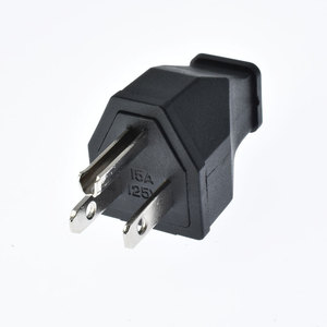 <span class=keywords><strong>Adaptateur</strong></span> de cordon d'alimentation Thaïlande USA <span class=keywords><strong>Canada</strong></span> 15A 125V Utilisation industrielle Mise à la terre standard Prise électrique à 3 broches en cuivre nickelé - Product Image 5