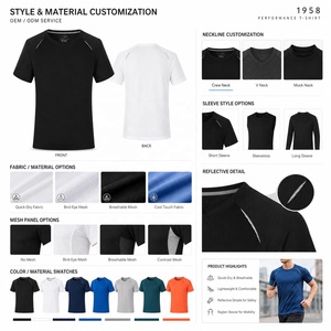 Camiseta Deportiva de Manga Corta Unisex con Logotipo Personalizado al por Mayor, Reflectante, de Secado Rápido, 100% Poliéster, 180g, Control de Olores con Iones de Plata - Product Image 4
