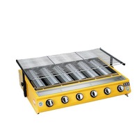 Barbecue commercial sans fumée, gril à gaz liquéfié pour la cuisson des huîtres, fourneau extérieur pour poisson grillé sur papier aluminium