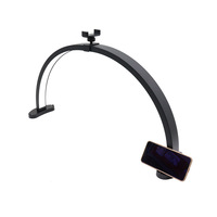 Lampe de beauté LED pliable en demi-lune de 28 pouces, multi-prises, en forme de U, 40W, lampe de table, charge de téléphone, tatouage, broderie des sourcils