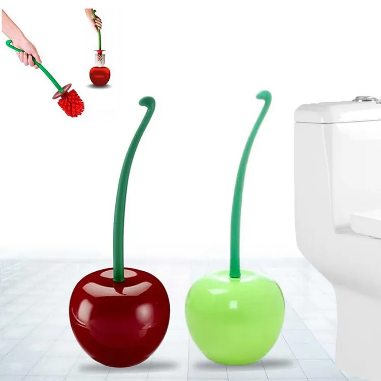 2021 novo Estilo Em Forma De Cereja Acessórios Do Banheiro Banheiro Limpo Escova Personalizado Escova de Vaso Sanitário