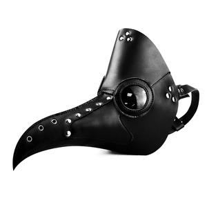 <span class=keywords><strong>Masque</strong></span> facial en latex de gaz Steampunk pour Halloween Long Nose Bird Beek, Party Cosplay Costume Prop,Black Rubber Plague Doctor Mask - Product Image 4