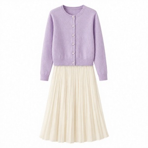 Suéter de Punto para Mujer, Estilo Vintage Francés, Color Amarillo Crema, Manga Larga, Corte Casual, Nueva Moda Otoño 2025 - Product Image 4