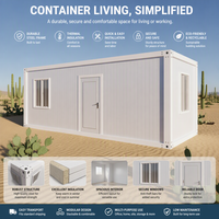 Maison conteneur modulaire à assemblage rapide 20 pieds, maison mobile préfabriquée à panneaux sandwich pour appartement, utilisation en extérieur et dans les parcs