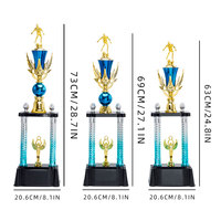 Trophée de football en plastique fabriqué en Chine pour les compétitions sportives, les matchs, la ligue des champions, le meilleur joueur