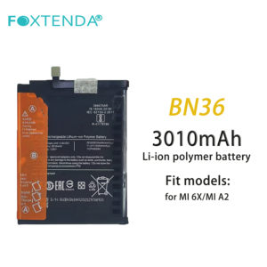 Batería de Polímero de Iones de Litio Recargable <span class=keywords><strong>Original</strong></span> de Fábrica, BN36 3010mAh, para <span class=keywords><strong>MI</strong></span> 6X/<span class=keywords><strong>MI</strong></span> <span class=keywords><strong>A2</strong></span> BN36 - Product Image 2