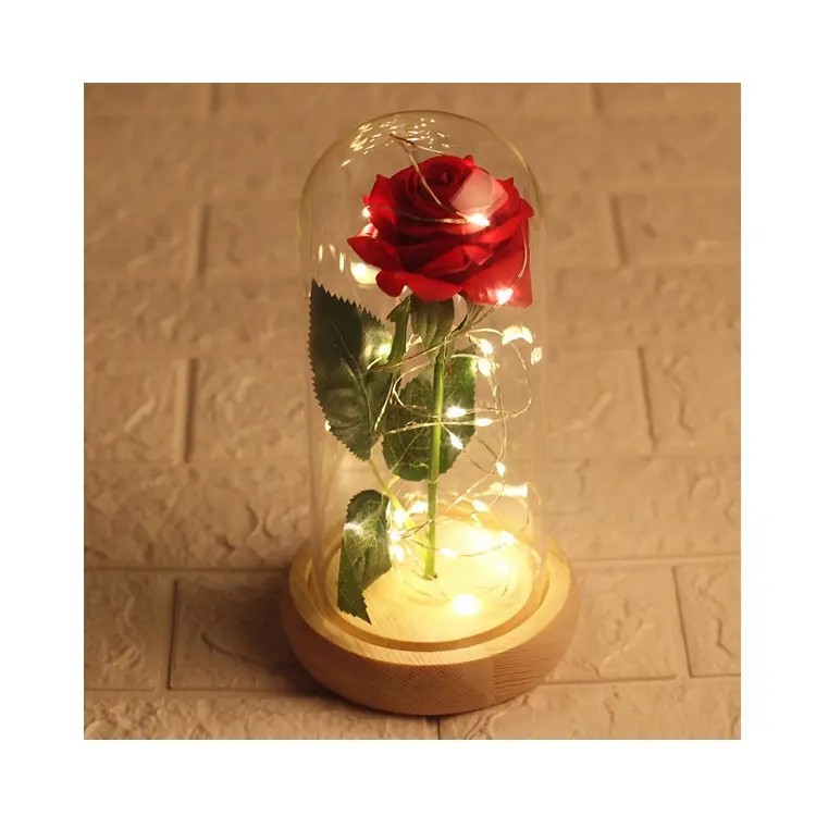 Розы хорошего качества в подарок, розы в форме сердца, искусственные розы в стеклянном куполе в подарок